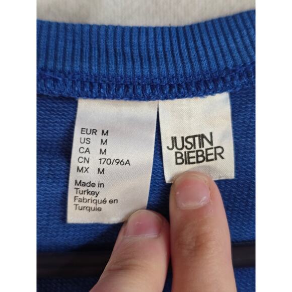 Justin Bieber Stadium Purpose World Tour 2027 Blue Women's Crop Top Size M - Picture 7 of 11